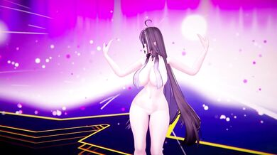Nude Elf VTuber Dances Starry Night | Hentai MMD