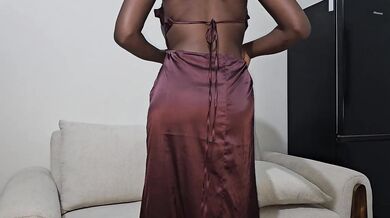 make my man feel hot in sex long dress after dinner