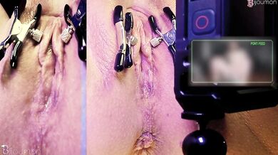 Super Close Up Timelapse Pussy Reacts to Porn