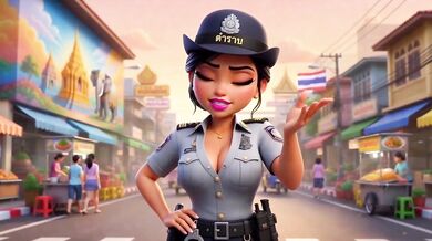 Thai officer Kira arrested me and took me to the police station just to fuck me