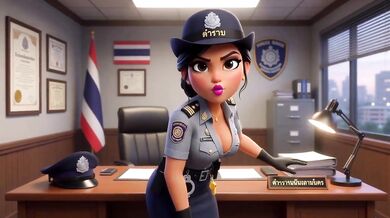 Thai officer Kira arrested me and took me to the police station just to fuck me