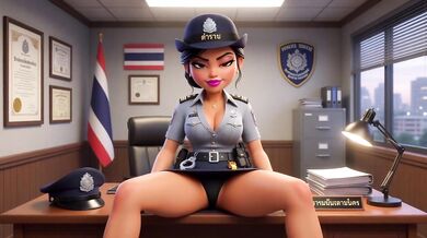 Thai officer Kira arrested me and took me to the police station just to fuck me