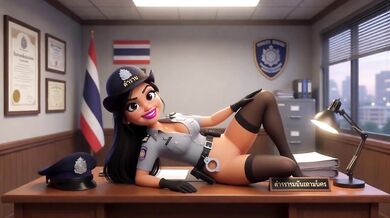 Thai officer Kira arrested me and took me to the police station just to fuck me