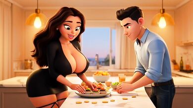 Curvy Milf'S Forbidden Kitchen Rendezvous