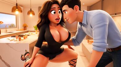 Curvy Milf'S Forbidden Kitchen Rendezvous