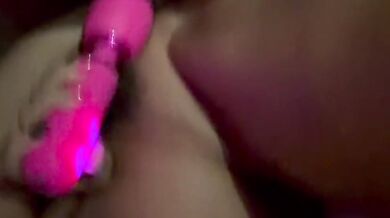 Hard cock and wand made me squirt