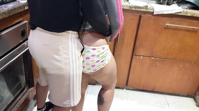 She's Dancing with Her Husband's Friend, and He Can't Resist Fucking Her Huge Ass. They Almost Get Caught!..