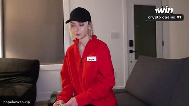 Broke pizza delivery girl gets fucked and used by pervert customer for money - Hope Heaven