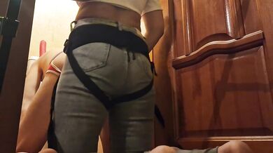 Anastasia Mistress pegging a slave Sasha Earth in the toilet submission amateur