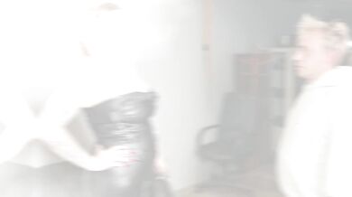 Femdom Smoking. Sex slave in a cock cage. He licks her shoes and gets his balls whipped. As a reward, he gets to cum on her shoes and lick up the cum.