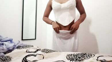 Taking off the saree of the teacher who is boarding at our house