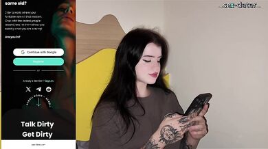 Big cock destroys goth student's ass. Rough anal fucking