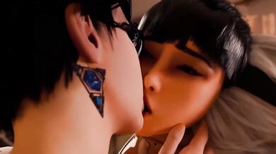 3D lesbian 2b, Eve and Bayonetta
