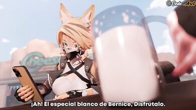 Burnice fucks Pulchra's huge cock (Zenless Zone Zero) [Spanish subtitle]