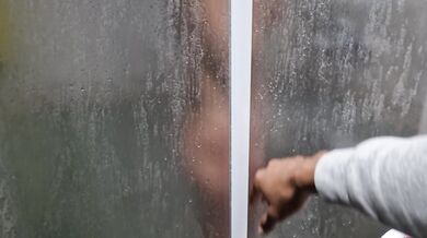Mi sister-in-law catches me masturbating while showering when her boyfriend left for work and we end up fucking hard in the bathroom - REAL HOMEMADE PORN
