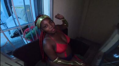 I Kept Hearing Someone On The Balcony Surprisely It Is a Sexy Black Wonder Woman Gave Her Cute Big Booty a Tour of My Condo Apartment - Jhodez1