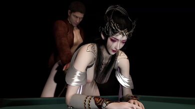 3D hot Asian sexy anime queen got fucked by big old dick