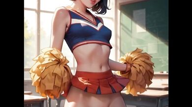 My friends take turns having sex with my girlfriend who has small breasts, is a cheerleader, and has a perfect body.