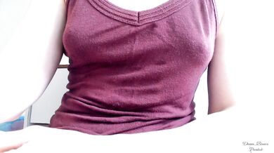 as she chatted, she became increasingly aroused, playfully touching her hard nipples and showing her fat pussy on webcam