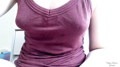 as she chatted, she became increasingly aroused, playfully touching her hard nipples and showing her fat pussy on webcam