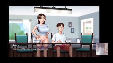 Big Boobed STEP-SIS got hard fucked on the dining table in front of mom