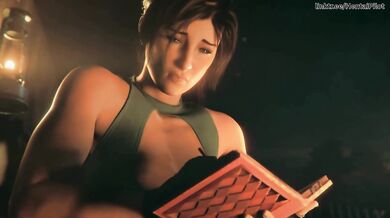 Tomb Raider Lara Gets The Biggest Futa Cock From The Camp - 3D Animation