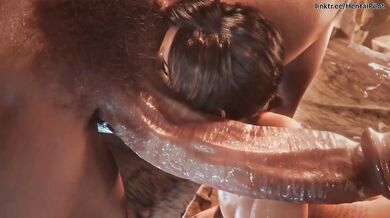 Tomb Raider Lara Gets The Biggest Futa Cock From The Camp - 3D Animation