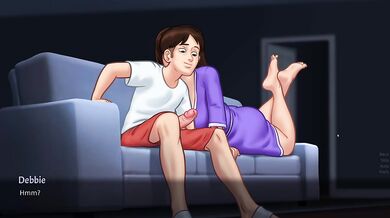 I got hot Footjob by My land lady in the Night | Summertime Saga Debbie Sex