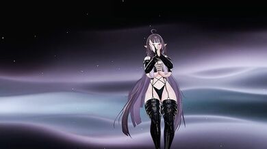 Thicc Elf VTuber Nude Outfit Change | Voltage MMD