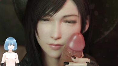 ff7 tifa deepthroat bulgings2