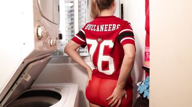 Hot Laundry Room Vibes | She Gets Naughty While Doing Chores