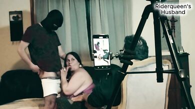 Hotwife BBW Milf Cuckold Front Husband with Young man