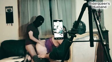 Hotwife BBW Milf Cuckold Front Husband with Young man