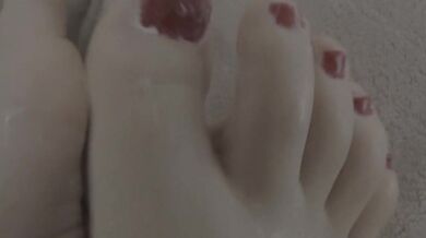 Playing with my tiny feet