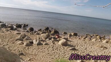 Strangers caught my wife touching and FUCKING my BIG COCK on a public nude beach - Real amateur french - MissCreamy