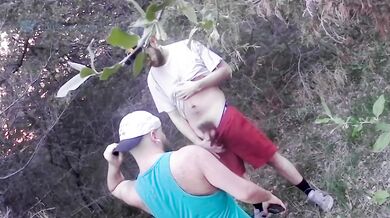 Burly Hairy Anonymous Cum Dump Bear CRUISING in the Woods Gave My Big White Cock 
