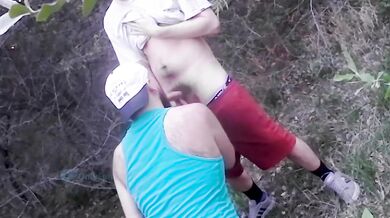 Burly Hairy Anonymous Cum Dump Bear CRUISING in the Woods Gave My Big White Cock 