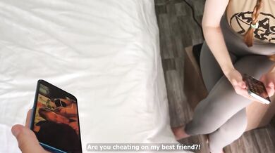 I made my Friend's Girlfriend suck to keep her secret (re-uploading)