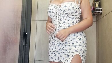 Curvy big ass latina joins him for a sensual soapy shower and ends up giving a handjob!