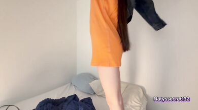 Playing with my college stepsister when we're home alone - Pijama party