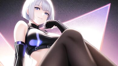 cyberpant seduces under hidden lights