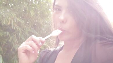 just me in the garden!! enjoy my blowjobs please!!