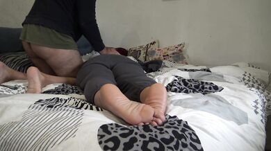 British cuckold wife lets stepson cum inside her hairy cunt
