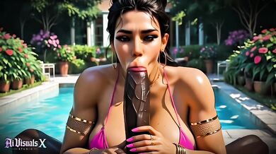 [4K] AI 3D Animated - Big Ass Latina Milf & BBC - Doggystyle, Pronebone & Creampie | AI Visuals X