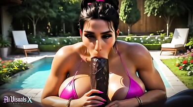 [4K] AI 3D Animated - Big Ass Latina Milf & BBC - Doggystyle, Pronebone & Creampie | AI Visuals X