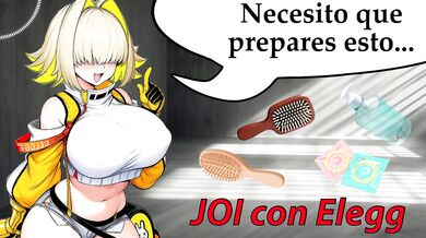 JOI in Spanish. NIKKE's Elegg jerks you off with his... brushes?
