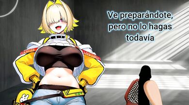 JOI in Spanish. NIKKE's Elegg jerks you off with his... brushes?