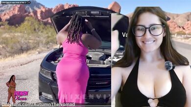 Livestream Reaction to Fucking Her Mechanic on the Road!