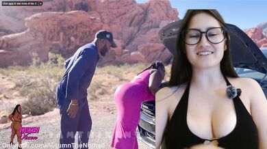 Livestream Reaction to Fucking Her Mechanic on the Road!