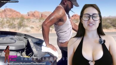 Livestream Reaction to Fucking Her Mechanic on the Road!